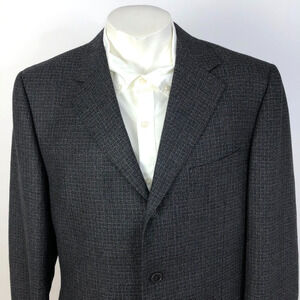 Canali 52 100% Wool Three Button Sport Suit Coat Jacket Gray MINT AL 13320